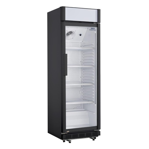 [CJ794] Nisbets Essentials Rechtopstaande Display Koeling met Lichtbak 346Ltr
