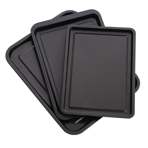 [DW097] Nisbets Essentials anti-aanbak bakplaten (Set van 3)
