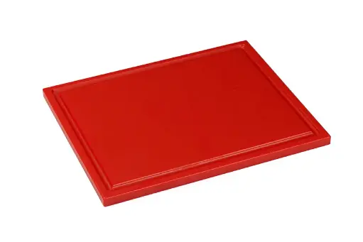 Snijplank met sapgoot/vlak - 1/1 GN - Rood