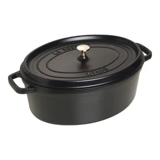 Staub La Cocotte Cocotte 37 cm / 8 l, Ovaal, Zwart
