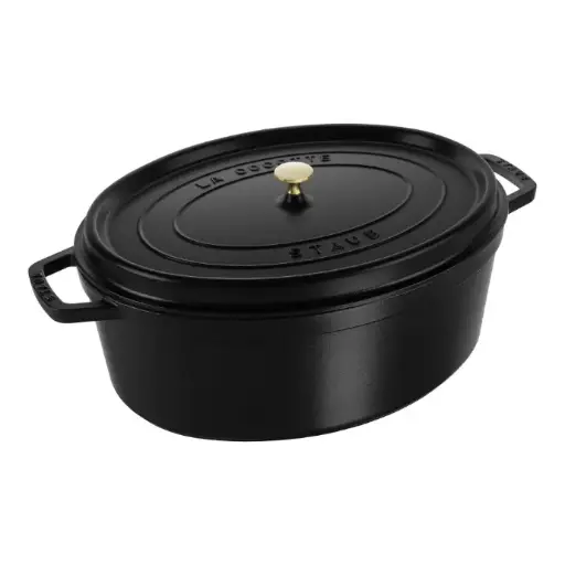Staub La Cocotte Cocotte 41 cm / 12 l, Ovaal, Zwart