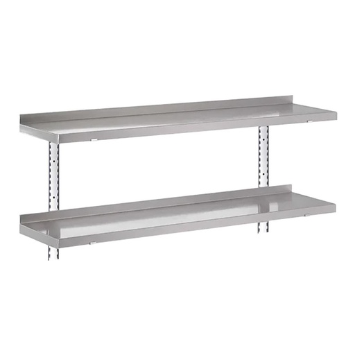 [HZ751] Gastro-M complete wandplankenset 2 niveaus 100x40cm - volledige montageset (excl. schroeven)