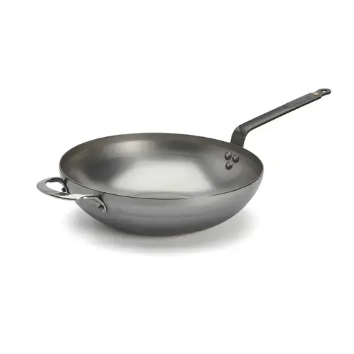 Wok plaatstaal - 32 cm - Mineral B - De Buyer