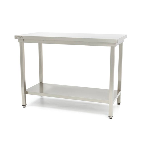 [09300953] Maxima Werktafel rvs - 80 x 60 cm - Verstelbare Hoogte - met Onderschap 09300953