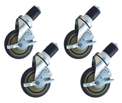 [09300937] Maxima Werktafel wielen 4 stuks- met rem - 5 inch / 12,7 cm 09300937